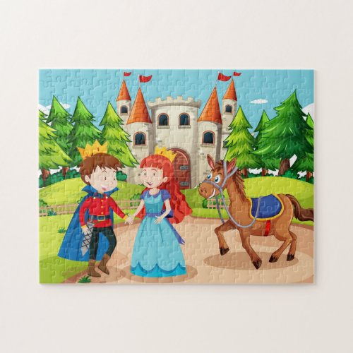 Prince  His beloved Princess romantic picnic Jigsaw Puzzle