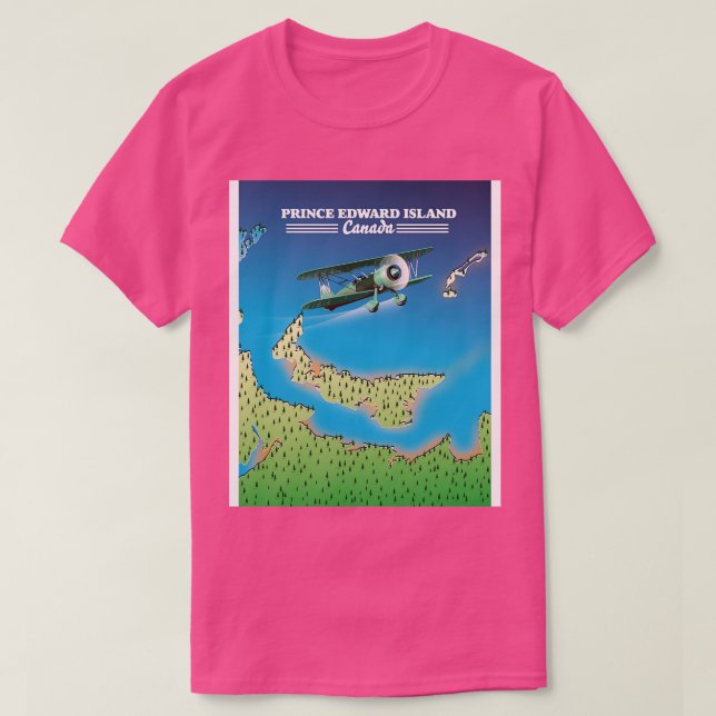 Prince Island Canada beautiful map T-Shirt (Design Front)