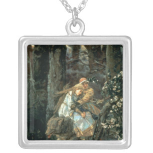 Prince Ivan on the Grey Wolf, 1889 Silver Plated Necklace