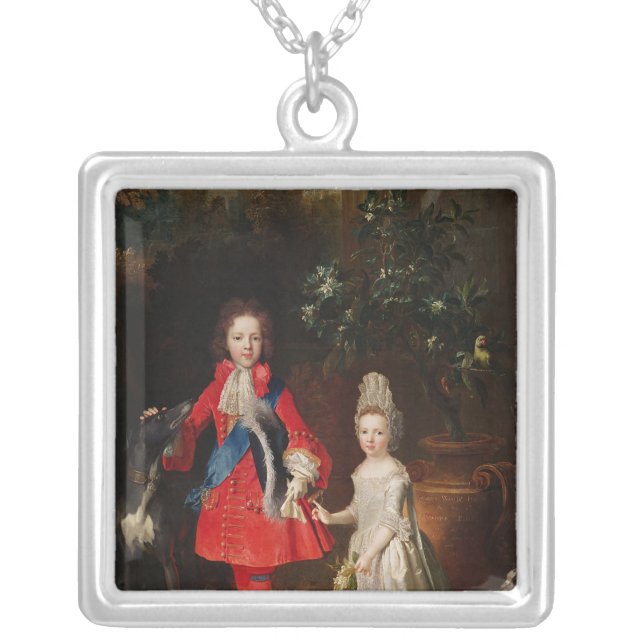 Prince James Francis Edward Stuart Silver Plated Necklace (Front)