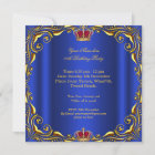 Prince King Red Gold Royal Blue Crown Birthday