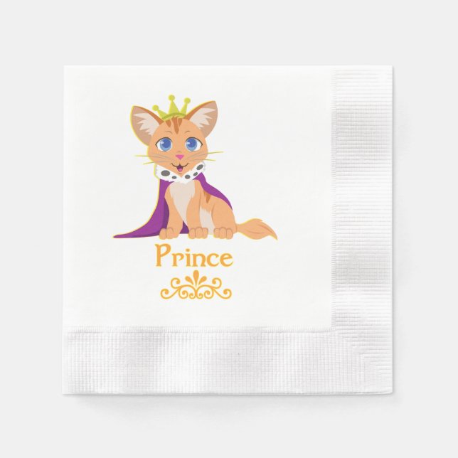 Prince Kitten Paper Napkins (Front)