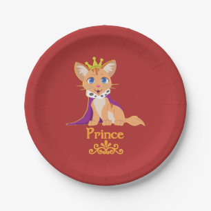 Prince Kitten Paper Plates