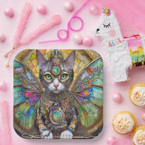 Prince Kitty Cat of the Butterfly Wing Brigade Paper Plates