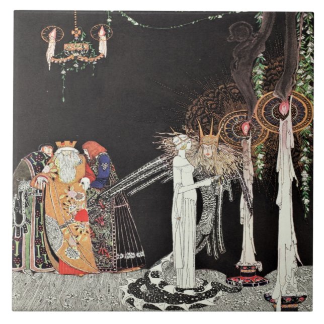 Prince Lindworm Fairytale Kay Nielson Ceramic Tile (Front)