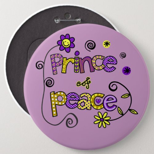 Prince of Peace I Doodles I Purple I 6x6 Button