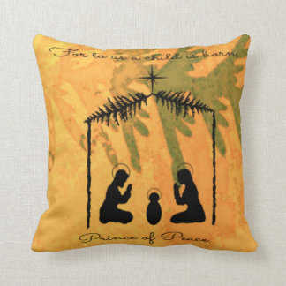 Prince of Peace Nativity Throw Pillow