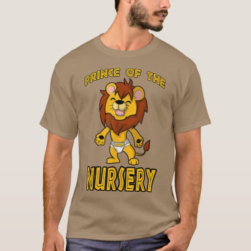 PRINCE OF THE NURSERY Baby Lion in Diaper  T_Shirt