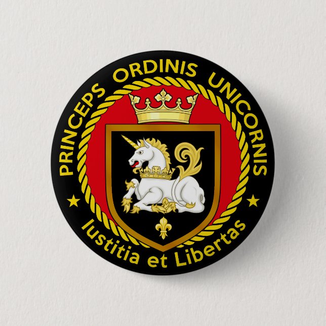 Prince of the Order of the Unicorn Button (Front)