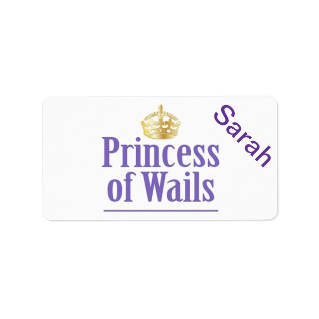 Prince of Wails / Princess of Wails (Wales) Label (Front)