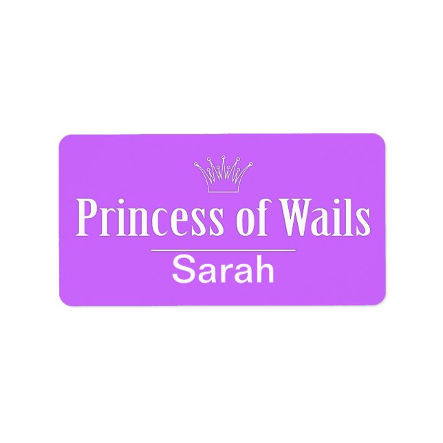 Prince of Wails / Princess of Wails (Wales) Label (Front)