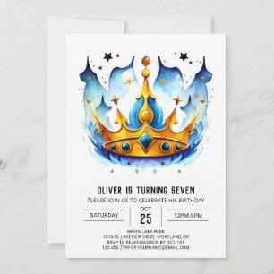 Prince Online Birthday Crown Invitation
