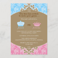 Prince or Princess Damask Gender Reveal Party