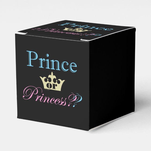 Prince or Princess? Favor Boxes (Front Side)