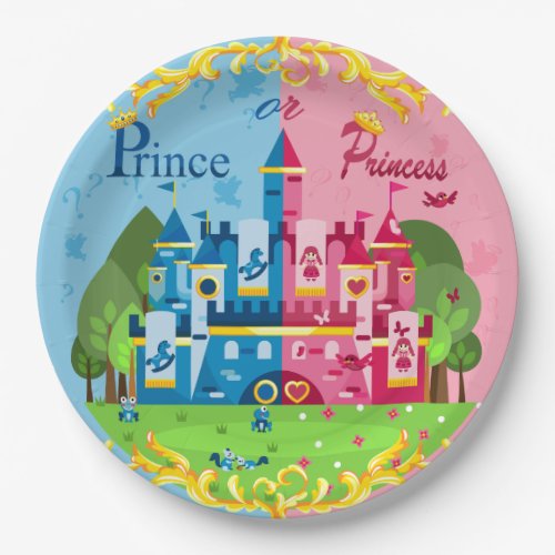 Prince or Princess Gender Reveal 9 Plates