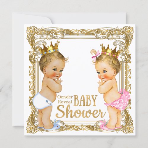 Prince or Princess Gender Reveal Baby Shower Invitation