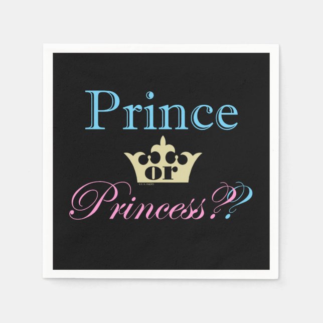 Prince or Princess? Paper Napkins (Front)
