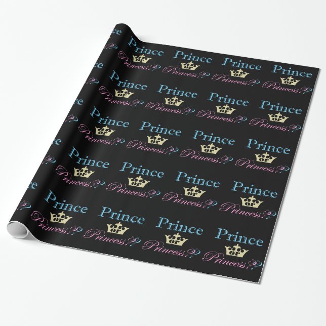 Prince or Princess? Wrapping Paper (Unrolled)