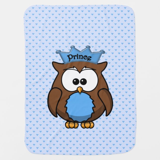 prince owl baby blanket (Front)