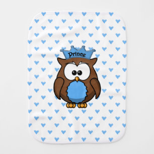 prince owl burp cloth