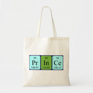 Prince periodic table name tote bag