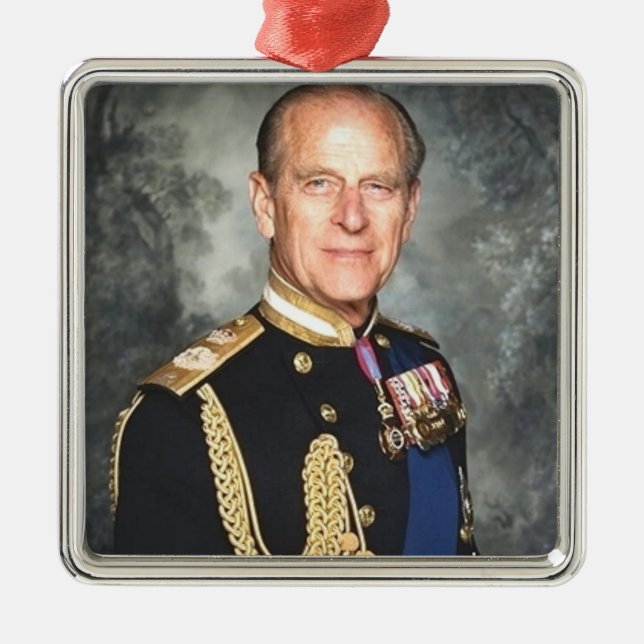 Prince Philip Metal Ornament (Front)