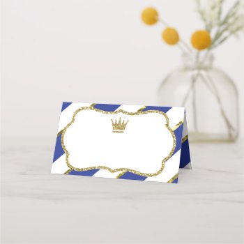 Prince Place Cards  Food Cards  Faux Gold Place Card by DeReimerDeSign at Zazzle