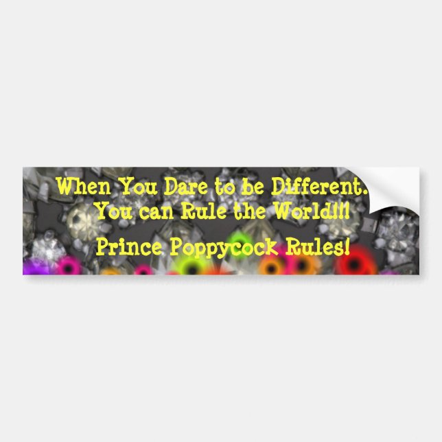 Prince Poppycock - Rule The World Bumper Sticker (Front)