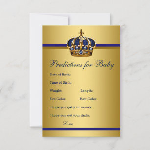 Prince Predictions for Baby Advice for Parent Card