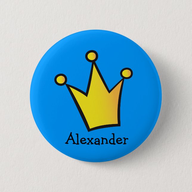 Prince Princess Crown Button (Front)