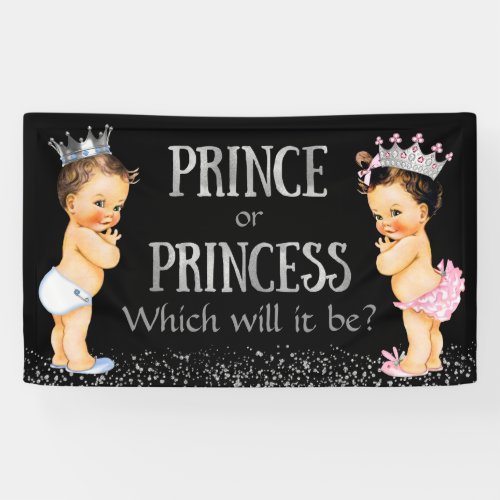 Prince Princess Gender Reveal Baby Shower Banner