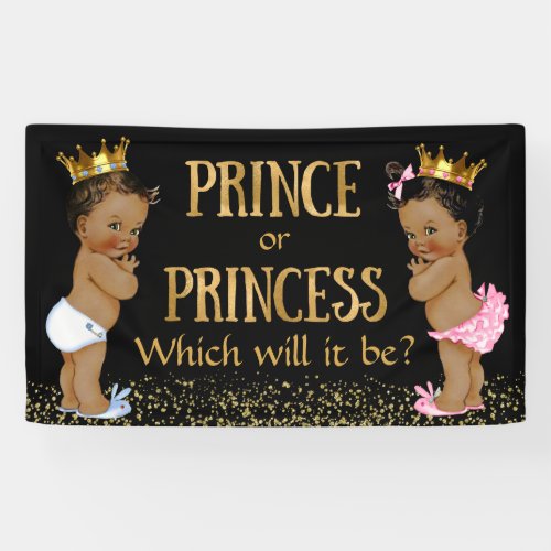 Prince Princess Gender Reveal Baby Shower Banner