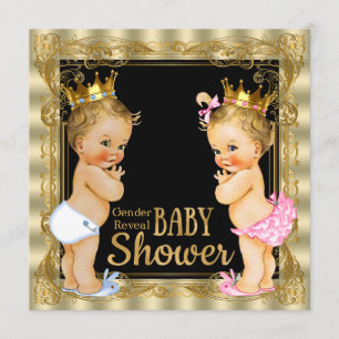 Prince Princess Gender Reveal Baby Shower Invitation
