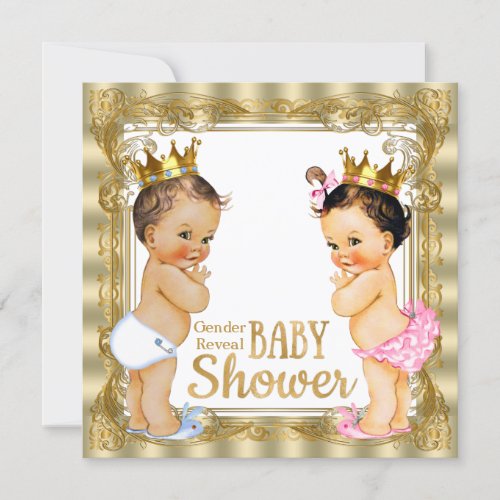 Prince Princess Gender Reveal Baby Shower Invitation