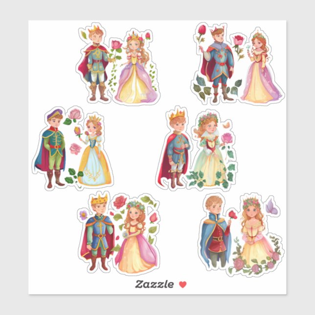 Prince & Princess Sticker (Sheet)