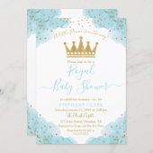 Prince Royal Baby Shower watercolor Invitation (Front/Back)