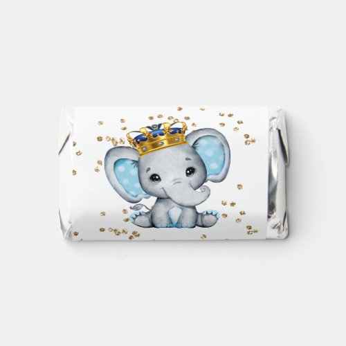 Prince Royal Blue Gold Elephant Baby Shower Favors