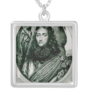 Prince Rupert of the Rhine engraved by William Silver Plated Necklace