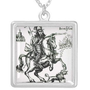 Prince Rupert on Horseback Silver Plated Necklace
