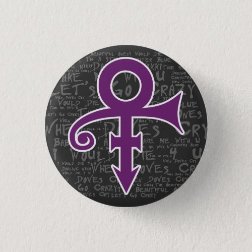 Prince Songs and Symbol 2 Round Pillow Button