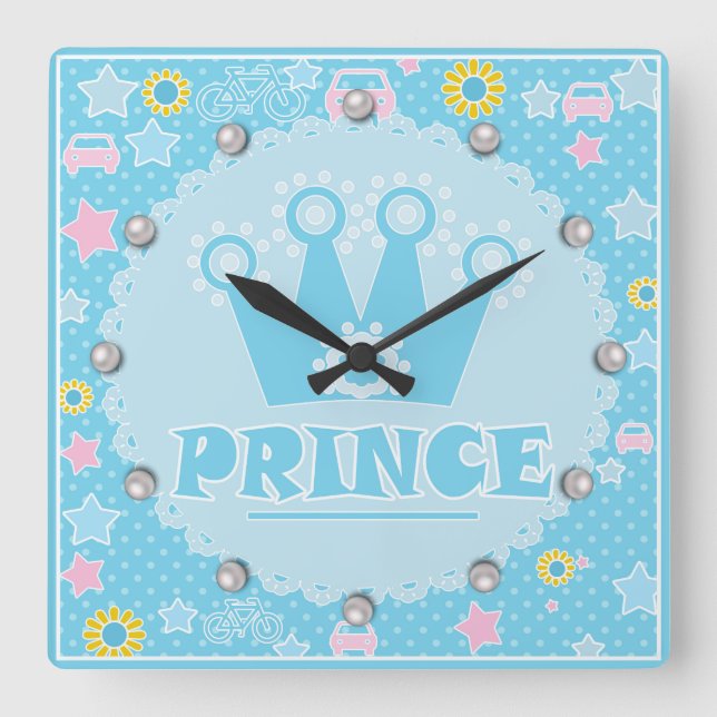 Prince Square Wall Clock (Front)