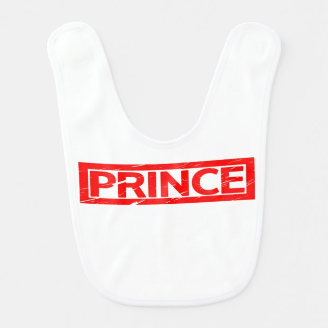 Prince Stamp Baby Bib (Front)