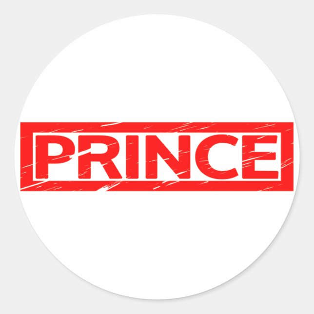 Prince Stamp Classic Round Sticker (Front)