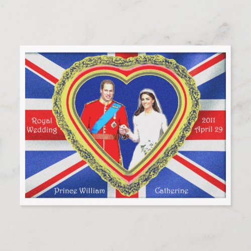 Prince William and Catherine Royal Wedding Postcard