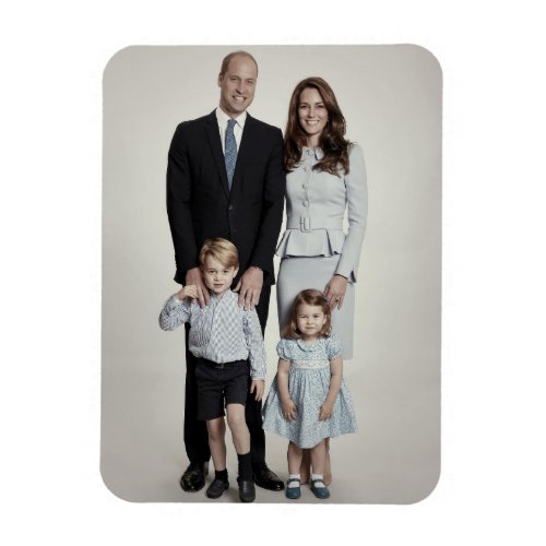 Prince William and family Dec 2017 stylized Magnet