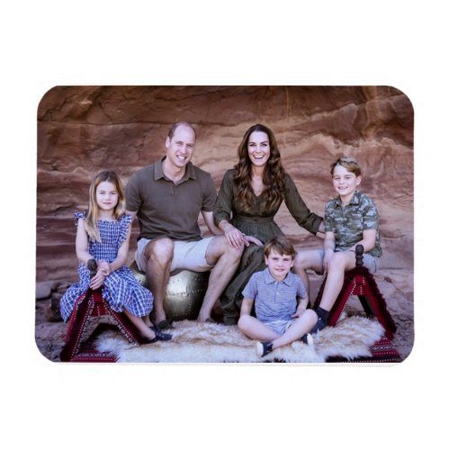 Prince William and family Dec 2021 stylized Magnet