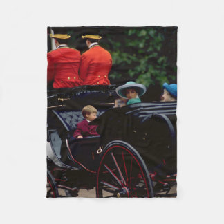 Prince William and Princess Diana on The Mall Fleece Blanket