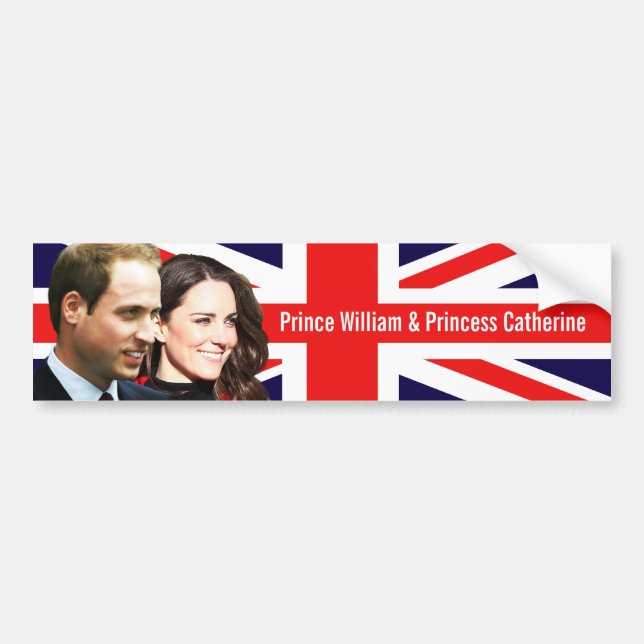 Prince William & Kate Bumper Sticker (Front)