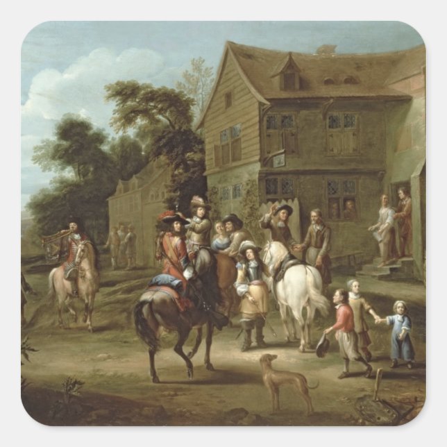 Prince William of Orange with Huntsmen Square Sticker (Front)