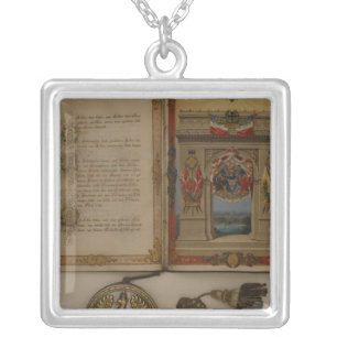 Prince's Diploma investing Otto von Bismarck Silver Plated Necklace